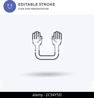 Ka-Symbolvektor, gefülltes flaches Zeichen, solides Piktogramm isoliert auf Weiß, Logo-Illustration. Ka-Symbol für die Präsentation. Stock Vektor