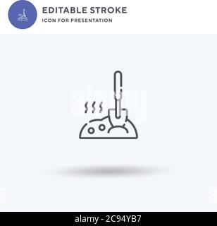 Schmutz-Symbol-Vektor, gefülltes flaches Schild, solides Piktogramm isoliert auf weiß, Logo-Illustration. Schmutzsymbol für Präsentation. Stock Vektor