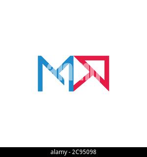 Buchstabe ma Pfeil geometrische Linie einfaches Design Logo Vektor Stock Vektor