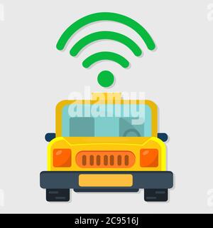 Taxi online isoliert Symbol Vektor Illustration Stock Vektor