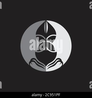 Segelschiff Schatten Design Symbol Logo Vektor Stock Vektor