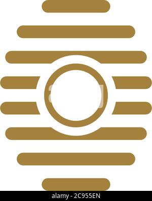 Honeycomb Logo, Blatt Honig Logo Symbol Design Konzept Illustration Stock Vektor