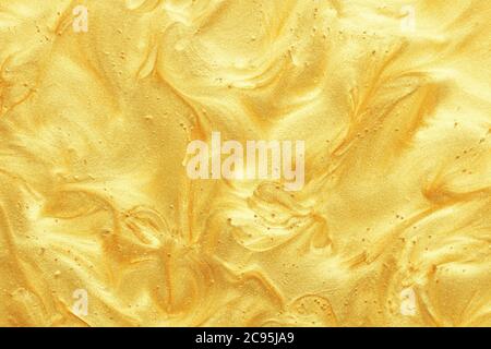 Neujahr Goldfarbe Mischung abstrakt oder natürliche marmorierte Aquarell Farbe Textur Hintergrund, flüssige Kunst Stockfoto