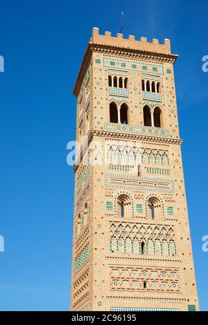 Mudejar Turm von San Martin in Teruel Stadt, Aragon in Spanien. Stockfoto