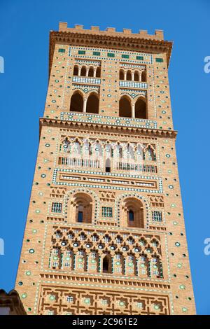 Mudejar Turm von San Martin in Teruel Stadt, Aragon in Spanien. Stockfoto