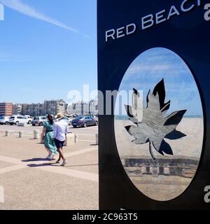 Denkmal für das Essex Scottish Regiment, Dieppe, seine-Maritime, Normandie, Frankreich Stockfoto