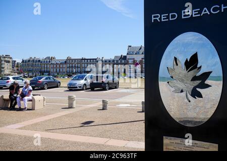 Denkmal für das Essex Scottish Regiment, Dieppe, seine-Maritime, Normandie, Frankreich Stockfoto