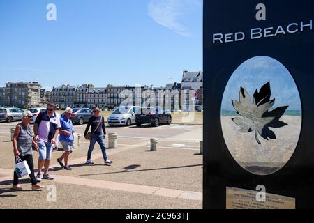Denkmal für das Essex Scottish Regiment, Dieppe, seine-Maritime, Normandie, Frankreich Stockfoto