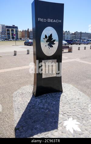 Denkmal für das Essex Scottish Regiment, Dieppe, seine-Maritime, Normandie, Frankreich Stockfoto