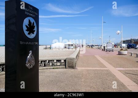 Denkmal für das Essex Scottish Regiment, Dieppe, seine-Maritime, Normandie, Frankreich Stockfoto