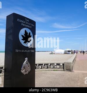 Denkmal für das Essex Scottish Regiment, Dieppe, seine-Maritime, Normandie, Frankreich Stockfoto