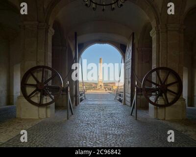 Alba Iulia, Rumänien - 20. September 2019: Das vierte Zitadellentor in Alba Iulia, Siebenbürgen, Rumänien Stockfoto
