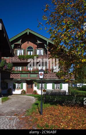 Geographie / Reisen, Deutschland, Bayern, Kochel am See, Haus in Kochel am See, Oberbayern, Additional-Rights-Clearance-Info-not-available Stockfoto
