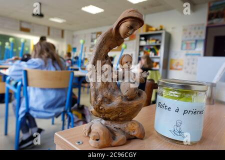 Katholische Grundschule in Montrouge, Frankreich. Stockfoto