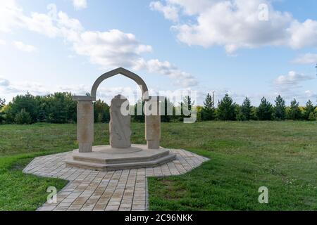 Bulgar/Russia-05.07.20:die Ansicht der Siedlung Bolgar im Bulgarischen Staatlichen Historischen und Architekturmuseum-Reserve Stockfoto