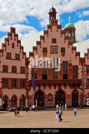 Rathaus der Römer, Paulskirche im Hintergrund, Deutschland, Hessen, Frankfurt am Main Stockfoto