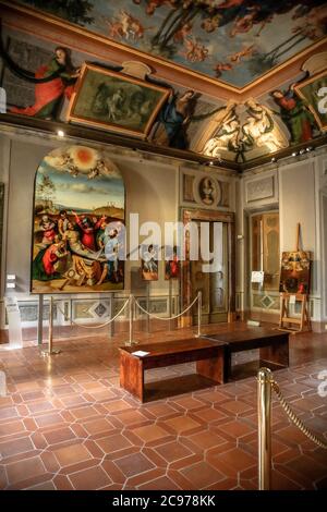 Italien Marche Jesi Palazzo Pianetti -Sitz der städtischen Kunstgalerie - Stockfoto