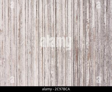 Gesprungene weiße Farbe auf Holzbohlen Stockfoto