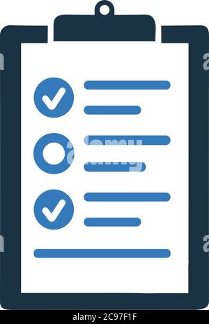 Symbol „Checkliste“. Verwendung für kommerzielle, Printmedien, Web oder jede Art von Design-Projekten. Stock Vektor