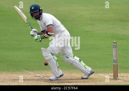 Worcestershire Daryl Mitchell während des zweiten Tages der Vorsaison freundlich im Edgbaston Cricket Ground, Birmingham. Stockfoto