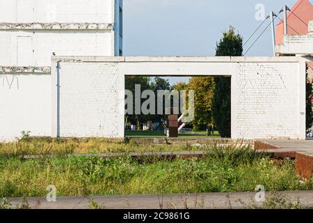 Altstadtpark, Ruinen, Garten der Erinnerung, Duisburg, Innenhafen Stockfoto