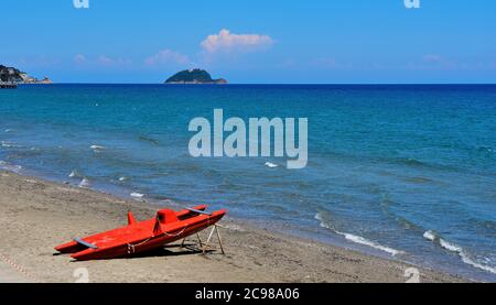 Die Insel gallinara von alassio ligurien gesehen italien Stockfoto