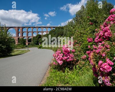 Göltzsch Viadukt Vogtland Ostdeutsche Brücke im Park Stockfoto