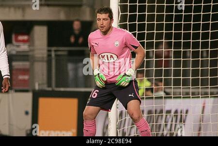 Cédric Carrasso während der Ligue 1 2012 - 2013, Stade Rennais - Girondins Bordeaux am 12. Januar 2013 im Roazon Park, Rennes - Foto Laurent Lairys / DPPI Stockfoto