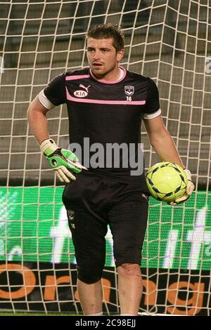 Cédric Carrasso während der Ligue 1 2012 - 2013, Stade Rennais - Girondins Bordeaux am 12. Januar 2013 im Roazon Park, Rennes - Foto Laurent Lairys / DPPI Stockfoto