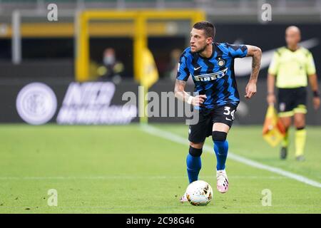 Mailand (ITALIEN) 28. Juli 2020. Italienische Serie A. FC Internazionale gegen SSC Neapel. Cristiano Biraghi vom FC Internazionale . Stockfoto