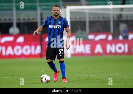 Mailand (ITALIEN) 28. Juli 2020. Italienische Serie A. FC Internazionale gegen SSC Neapel. Danilo D'Ambrosio vom FC Internazionale . Stockfoto