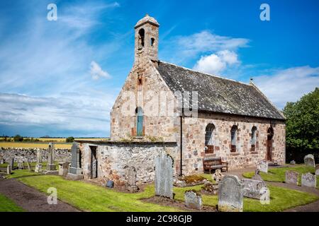 Morham Parish Church and Graveyard, East Lothian, Schottland, Großbritannien. Stockfoto