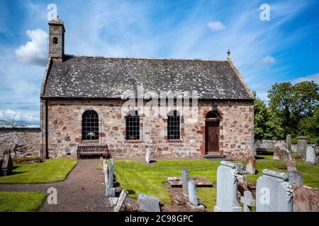 Morham Parish Church and Graveyard, East Lothian, Schottland, Großbritannien. Stockfoto