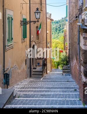 Morlupo kleines und schönes Dorf in der Provinz Rom, Latium, Italien. Stockfoto