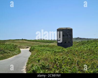 Jaonneguse Bay, Loophole Tower, Guernsey Channel Islands Stockfoto