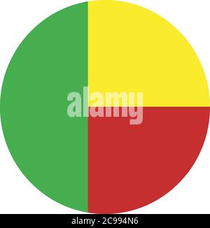 Benin Flag flache Vektor-Symbol isoliert Stock Vektor