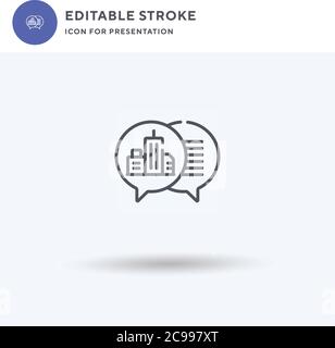 Suchen Symbolvektor, gefülltes flaches Zeichen, solides Piktogramm isoliert auf weiß, Logo-Illustration. Symbol für Präsentation wird gesucht. Stock Vektor