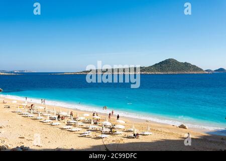 Der berühmte Strand von Kaputaş, Provinz Antalya, Türkei Stockfoto