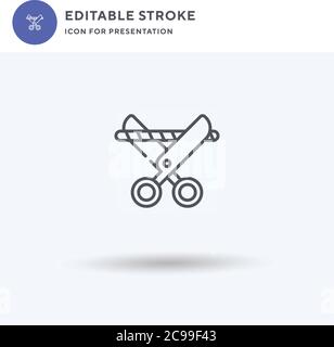 Webcam-Symbolvektor, gefülltes flaches Zeichen, solides Piktogramm isoliert auf Weiß, Logo-Illustration. Webcam-Symbol für die Präsentation. Stock Vektor