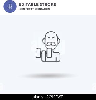 Cardigan Icon Vektor, gefüllt flache Zeichen, solides Piktogramm isoliert auf weiß, Logo-Illustration. Cardigan-Symbol zur Präsentation. Stock Vektor