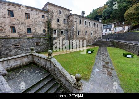 Kloster San Xulián de Samos, Samos, Galizien, Spanien Stockfoto