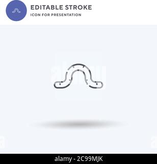 Tamburin Icon Vektor, gefüllt flaches Zeichen, solides Piktogramm isoliert auf weiß, Logo Illustration. Tamburin-Symbol für die Präsentation. Stock Vektor