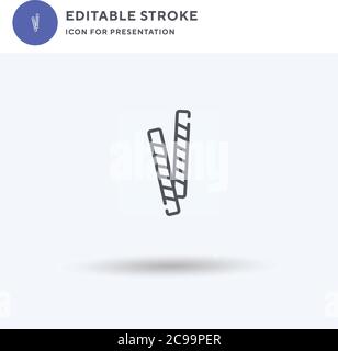 Schlitten Symbol Vektor, gefüllt flache Zeichen, solide Piktogramm isoliert auf weiß, Logo-Illustration. Schlittensymbol für die Präsentation. Stock Vektor