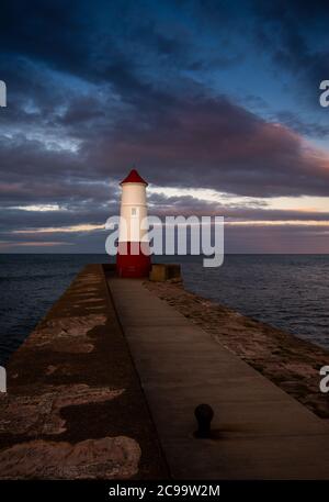 Berwick Lighthouse das nördlichste in England bei Berwick upon Tweed, Northumberland. Stockfoto