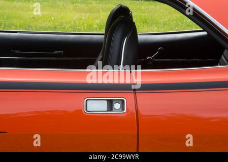 Big Bad Orange 1970 American Motors Javelin Greenhouse Stockfoto