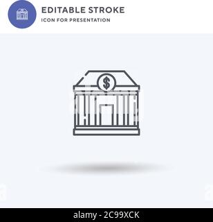 Rucksack-Symbolvektor, gefülltes flaches Schild, solides Piktogramm isoliert auf weiß, Logo-Illustration. Rucksack-Symbol für Präsentation. Stock Vektor