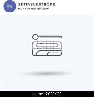 Holz Block Symbolvektor, gefülltes flaches Zeichen, solides Piktogramm isoliert auf weiß, Logo-Illustration. Holzblock Symbol für Präsentation. Stock Vektor