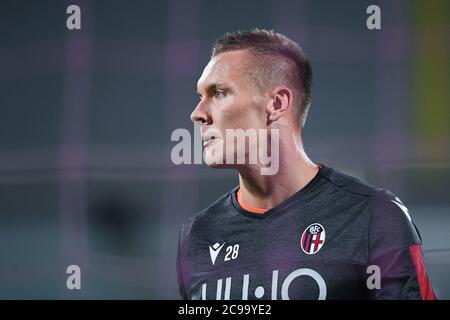 Florenz, Italien. Juli 2020. Lukasz Skorupski von Bologna FC während der Serie EIN Spiel zwischen Fiorentina und Bologna im Stadio Artemio Franchi, Florenz, Italien am 29. Juli 2020. Foto von Giuseppe Maffia. Kredit: UK Sports Pics Ltd/Alamy Live Nachrichten Stockfoto