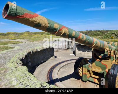 Pleinmont Batterie Dollman, Torteval, Guernsey Channel Islands Stockfoto