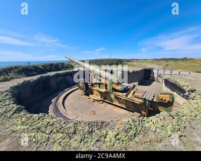 Pleinmont Batterie Dollman, Torteval, Guernsey Channel Islands Stockfoto